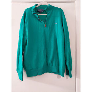 Vineyard Vines Men's XL Sweater Pullover 1/4 Zip Green